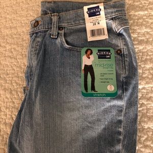 Lee Rider Mid Rise Straight Leg Jeans